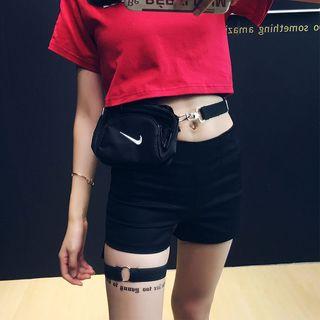 Plain Hoop Detail Shorts