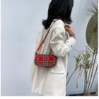 Plaid Zip Shoulder Bag