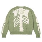 Skeleton Print Distressed Sweater