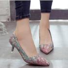 Woven Pointy Pumps