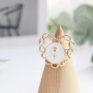 Floral Heart Open Ring
