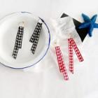 Houndstooth Strap Drop Earring