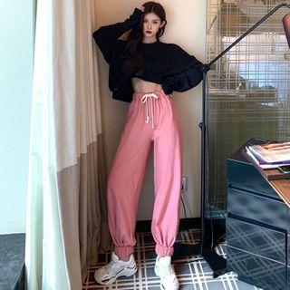 Harem Sweatpants / Cropped Sweatshirt