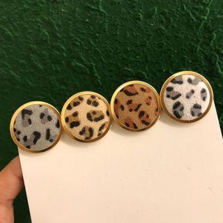Leopard Print Stud Earring