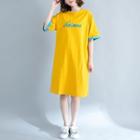 Short-sleeve Embroidery T-shirt Dress