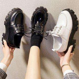 Platform Lace-up Loafer Shoes