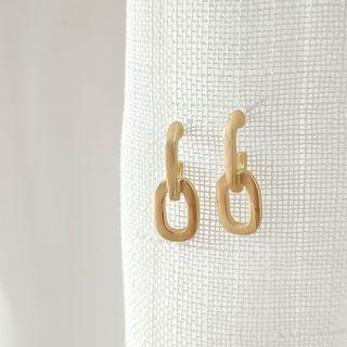 Chunky Chain Dangle Earring 1 Pair - 925 Silver - One Size
