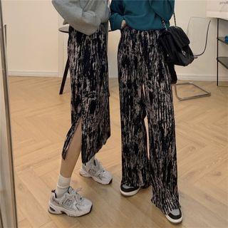 Zebra Print Midi A-line Skirt / Wide-leg Pants