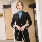 Double-breasted Blazer / Boot-cut Dress Pants / Set