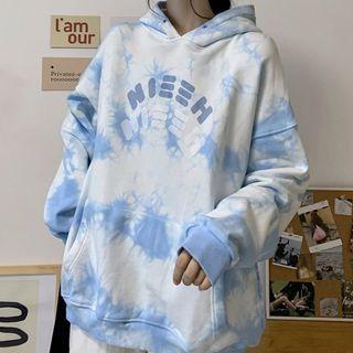 Tie Dye Lettering Hoodie