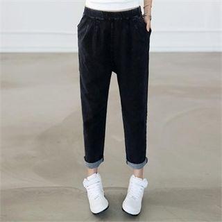 Banded-waist Harem Pants