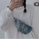 Floral Print Belt Bag Floral - Blue & Green - One Size