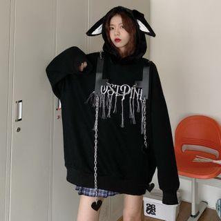 Long-sleeve Rabbit Ear Letter Printed Sweatshirt