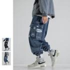 Lettering Cargo Jogger Jeans
