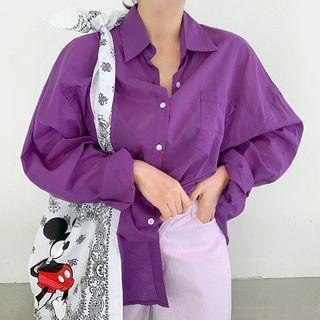 Dual-pocket Vivid Oversized Shirt