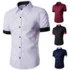 Short-sleeve Cross Pattern Shirt