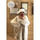 Open-front Linen Robe Cardigan With Sash