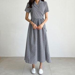 Gingham Wrap Dress