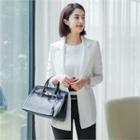 Open-front Round-hem Jacket