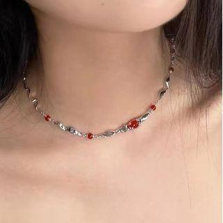 Crystal Necklace Xl1799 - Silver - One Size