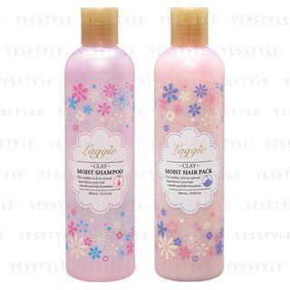 Laggie - Moist Shampoo & Hair Pack Set 300ml X 2 Pcs