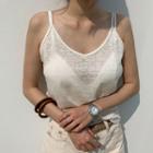 Linen Camisole Top Ivory - One Size
