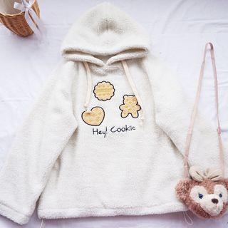 Cookie Fleece Hoodie Milky White - One Size