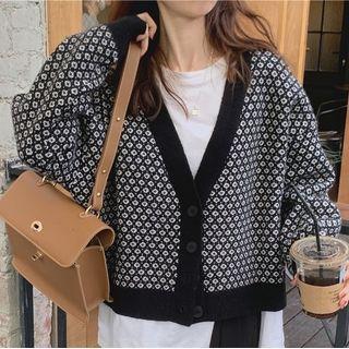 Print Cardigan Black - One Size