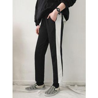Contrast-trim Sweatpants One Size
