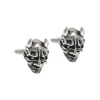 Fashion Personality Halloween Ghost Head Cufflinks Silver - One Size