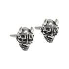 Fashion Personality Halloween Ghost Head Cufflinks Silver - One Size