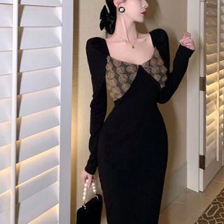 Patchwork Mermaid Midi Dress