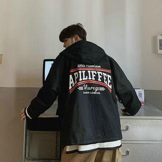 Printed-back Hooded Jacket