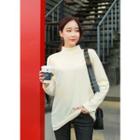 Mock-neck Long T-shirt