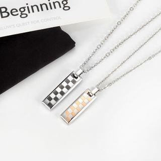Checker Stainless Steel Pendant (various Designs) / Necklace / Set