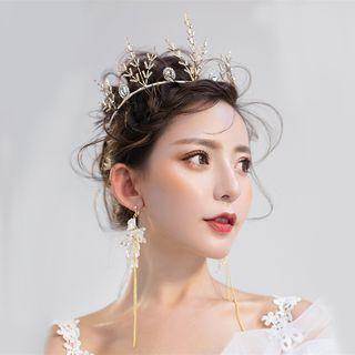 Set: Embellished Bridal Headpiece + Earring
