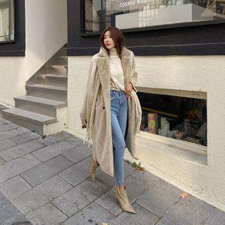 Double-breasted Eco-fur Coat