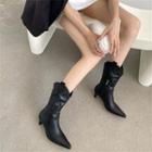 Pointed Kitten-heel Cowboy Boots