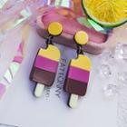 Acrylic Popsicle Dangle Earring 1 Pair - Red & Yellow - One Size