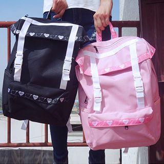 Flap Color Block Backpack