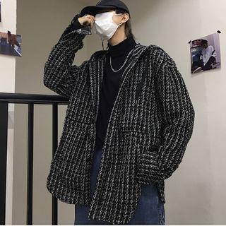 Couple Matching Tweed Hooded Jacket