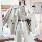 Slit-sleeve Double-breasted Coat