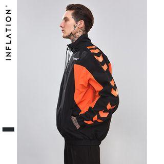 Loose-fit Colorblock Printed Jacket