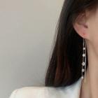 Rhinestone Alloy Fringed Earring A370 - 1 Pair - Gold - One Size