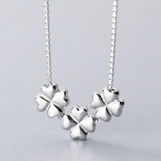 925 Sterling Silver Leaf Necklace S925 Silver - As Shown In Figure - One Size