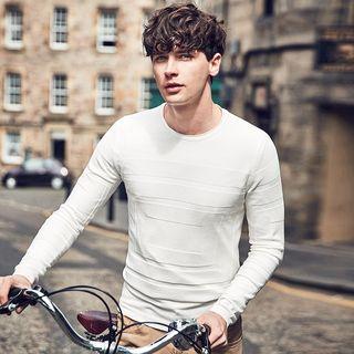 Round Neck Panel Sweater