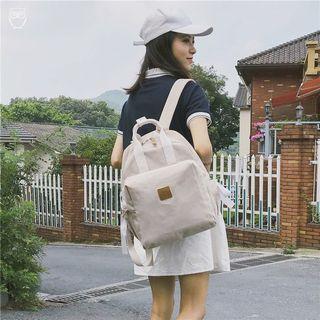 Ribbon-side Canvas Backpack