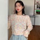 Dotted Knit Cropped Camisole / Cardigan / Sweater