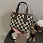 Checkerboard Bucket Bag / Bag Charm / Set