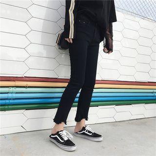 Fray-trim Boot-cut Jeans